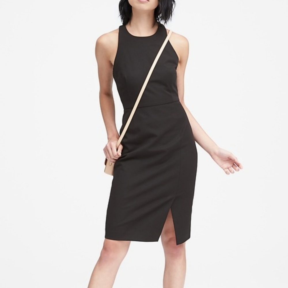 Banana Republic Black Sleeveless Sheath Dress